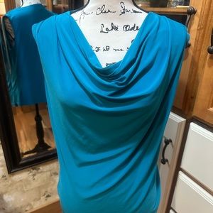Jennie & Marlis turquoise blue sleeveless shirt